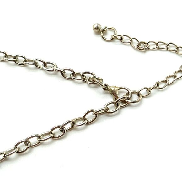 Green & Silver-tone Faceted Iridescent Faux Stone Necklace - Picture 15 of 15